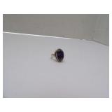 STERLING SILVER RING WITH PURPLE STONE SIZE 7