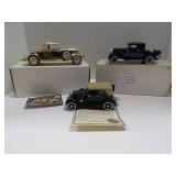THREE NATIONAL MOTOR MUSEUM DIECAST MODEL CARS
