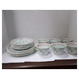 LOT OF CUPS, SAUCERS, AND PLATES CALYX WARE ADAMS, ENGLAND