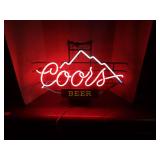 COORS BEER NEON LIGHT ADVERTISEMENT