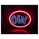 OLY NEON LIGHT ADVERTISEMENT