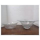 TWO LARGE GLASS BOWLS