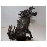 VINTAGE STATUE OF A QILIN A MYTHICAL CREATURE IN CHINESE TIBETAN MYTHOLOGY