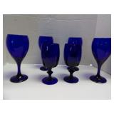 MIXED LOT OF COBALT BLUE GLASSES