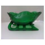 MOSSER GREEN GLASS SLEIGH