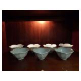 SET OF LOTUS SHAPE, BOWLS