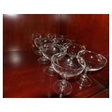 LOT OF EIGHT CRYSTAL CHAMPAGNE GLASSES