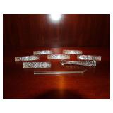 LOT OF CRYSTAL KNIFE, RESTS, AND MORE