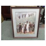 PRINT OF THE PAINTING, TITLE FUNERAL PROCESSION BY ELLIS WILSON