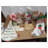 BOX LOT OF CHRISTMAS DECORATIONS