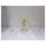 A LOT OF THREE BRANDY SNIFTERS