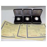 LOT OF THREE 2000 9/51 STATE PROOF COINS WITH CERTIFICATES OF AUTHENTICITY