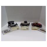 THREE NATIONAL MOTOR MUSEUM MINT DIECAST CARS