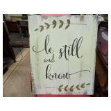 INSPIRATIONAL WALL ART BE STILL, AND KNOW