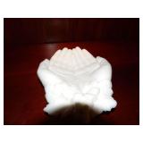 VINTAGE MILK GLASS HANDS DISH