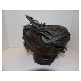 ANTIQUE JAPANESE MEIJI. DRAGON BOWL