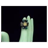 STERLING SILVER RING SIZE 4.5 WITH DIFFERENT GEMSTONES
