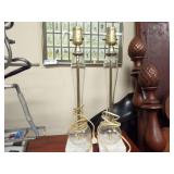 PAIR OF MID-CENTURY MODERN MARBLE BASE LAMPS