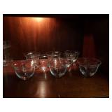 LOT OF EIGHT CLEAR GLASS BOWLS