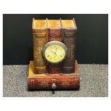 Desk decor, “book” clock, has one drawer. See pictures for details.