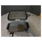 DR…Tru and Presto electric flat griddles, powers up, the Tru griddle is missing the grease catcher, see pictures for details.