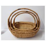 Set of Three Woven Nesting Baskets