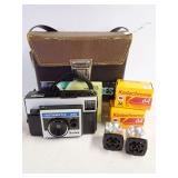 Kodak Instamatic X-30 Camera with Case, Film, and Flash Bulbs