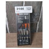 BLACK & DECKER FIVE-PIECE SCREW EXTRACTOR SET
