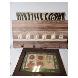 Wall Art including Light Up Mason Jar Family with Hooks