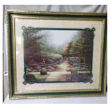 Framed Garden Scene Art Print