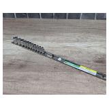 HUSKY 1/4-IN DRIVE SAE SOCKET SET WITH RAIL ORGANIZER