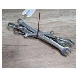 STANLEY BRAND MADE IN USA COMBINATION WRENCHES IN SAE SIZES FROM 1/4 IN TO 5/8 IN
