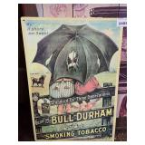 Vintage Bull Durham Smoking Tobacco Advertising Sign