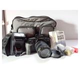 Canon EOS 630 35mm Film Camera with Zoom Lens, Flash, and Accessories