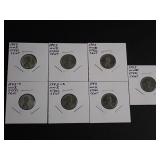 (7) 1943 WW2 STEEL PENNIES