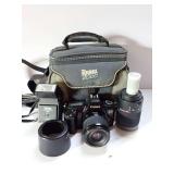 Canon EOS Rebel 2000 SLR Film Camera with Lenses and Accessories