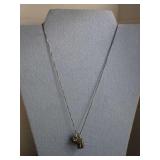 STERLING SILVER NECKLACE W/CHARMS