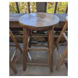 VINTAGE SOLID WOOD STOOL