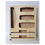 Bamboo Kitchen Wrap Organizer