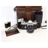 Canon TX Camera with Accessories and Vivitar Lens