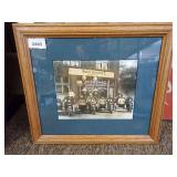 Framed Harley Davidson Motorcycle Photo