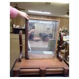 Antique Wooden Vanity Mirror with Stand - Needs repair