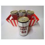 1984 Georgia Beer Can Set with Football Schedule