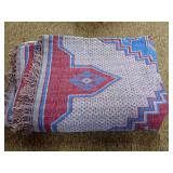 Red and Blue Patterned Rug