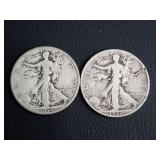 1936 & 1937 WALKER HALF DOLLAR COINS