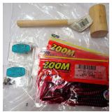 Fishing Lures, Sinkers and Tsunami Wooden Mallet