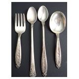 STERLING SILVER FLATWARE (3 INTERNATIONAL PRELUDE, 1 HEIRLOOM DAMASK ROSE)