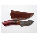Steel Fixed Blade Knife with Leather Sheath