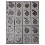 (20) 1992-2000 KENNEDY HALF DOLLAR COINS