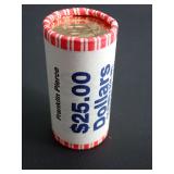 $25 ROLL OF FRANKLIN PIERCE $1 PRESIDENTIAL COINS